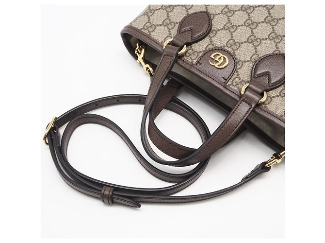 Borsa tote Ophidia piccola di Gucci Marrone - vista 13