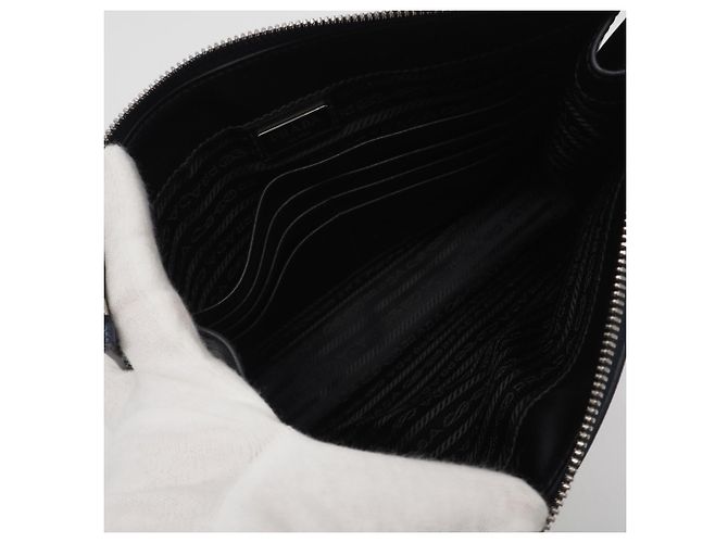 Pochette Saffiano Prada in Blu Navy - vista 12