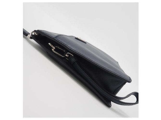 Pochette Saffiano Prada in Blu Navy - vista 5