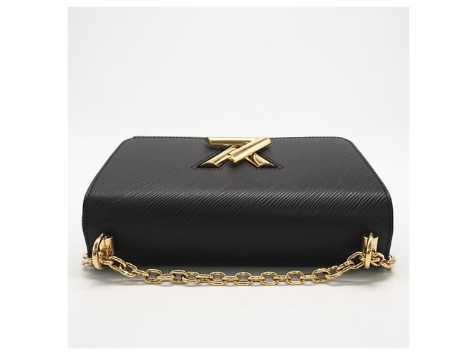 Borsa a Spalla Louis Vuitton Epi Twist MM Noir Nero - vista 7