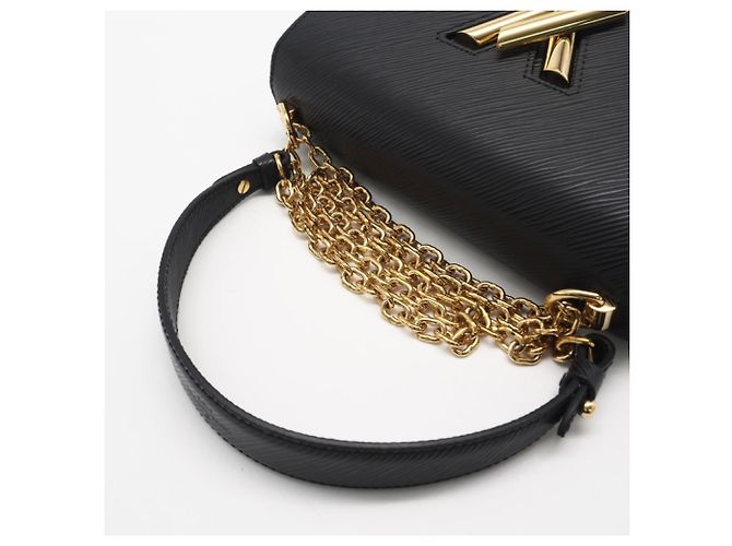 Borsa a Spalla Louis Vuitton Epi Twist MM Noir Nero - vista 8