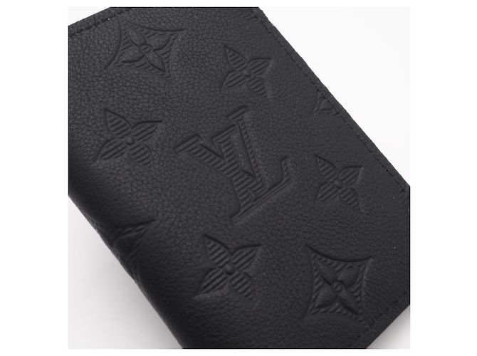 Louis Vuitton Monogram Shadow Business Card Case Black - view 3