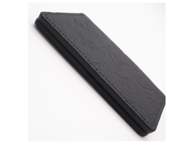 Louis Vuitton Monogram Shadow Business Card Case Black - view 5