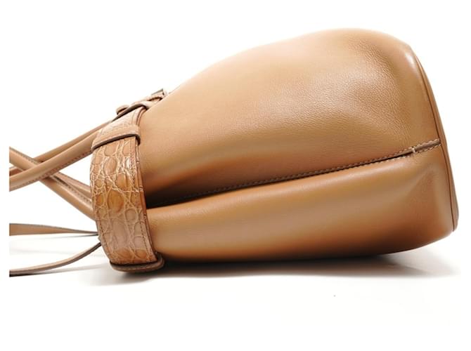 Borsa in pelle marrone Prada - vista 3