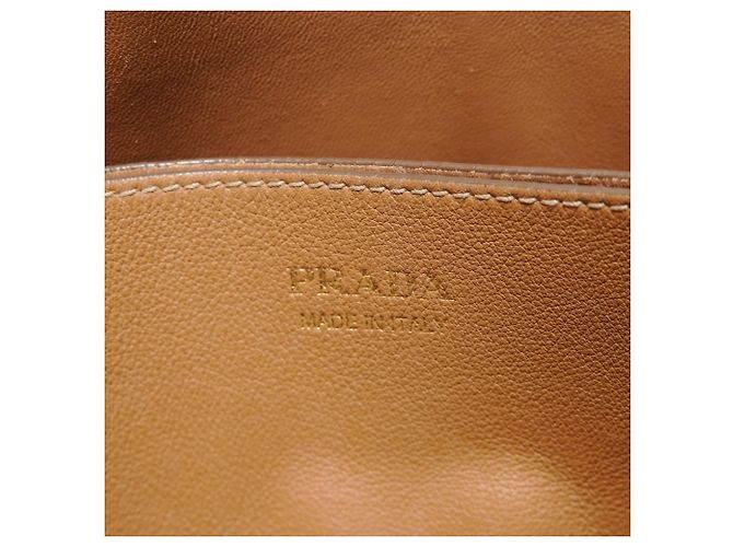 Borsa in pelle marrone Prada - vista 9