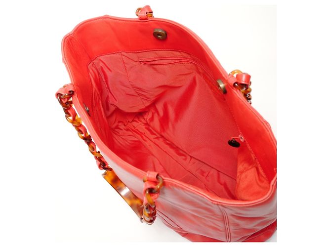 Borsa Tote Chanel Coco Mark Rosso - vista 11