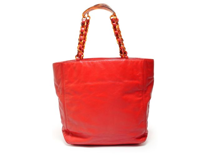 Borsa Tote Chanel Coco Mark Rosso - vista 2