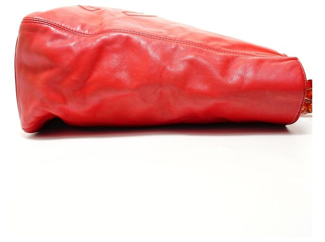 Borsa Tote Chanel Coco Mark Rosso - vista 4