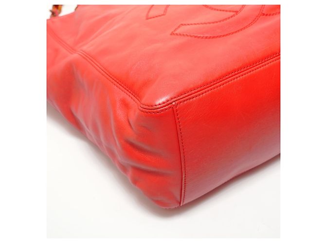 Borsa Tote Chanel Coco Mark Rosso - vista 5