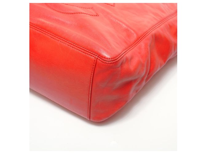 Borsa Tote Chanel Coco Mark Rosso - vista 6