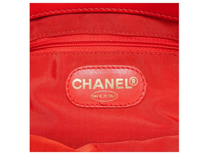 Borsa Tote Chanel Coco Mark Rosso - vista 9