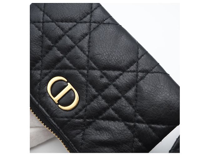 Borsa a Spalla Multifunzionale Cannage Caro di Christian Dior Nero Bianco - vista 4