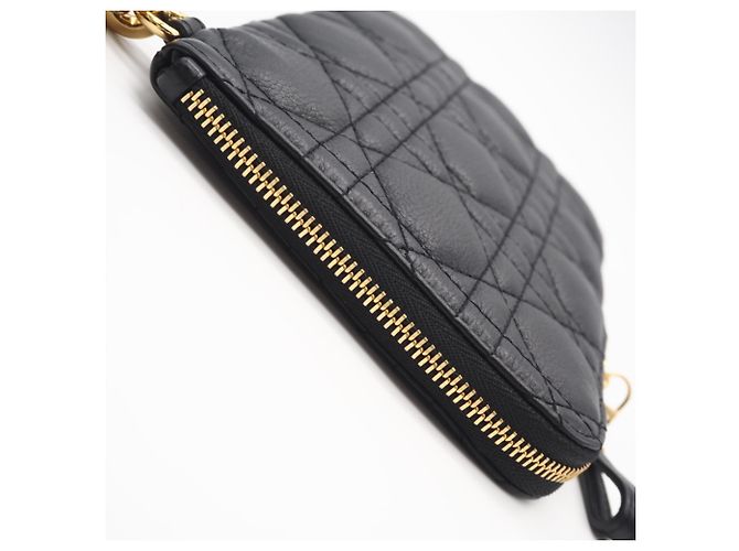 Borsa a Spalla Multifunzionale Cannage Caro di Christian Dior Nero Bianco - vista 9