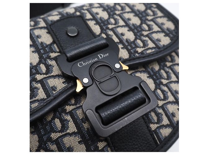 Mini Borsa Gallop Christian Dior Marrone Blu navy - vista 12