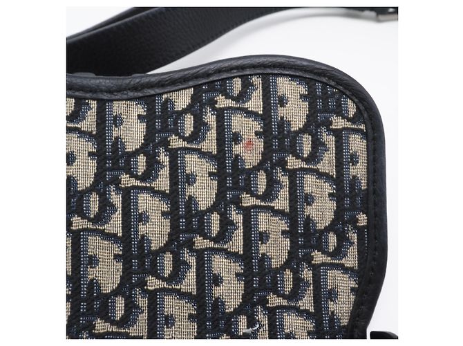 Mini Borsa Gallop Christian Dior Marrone Blu navy - vista 14