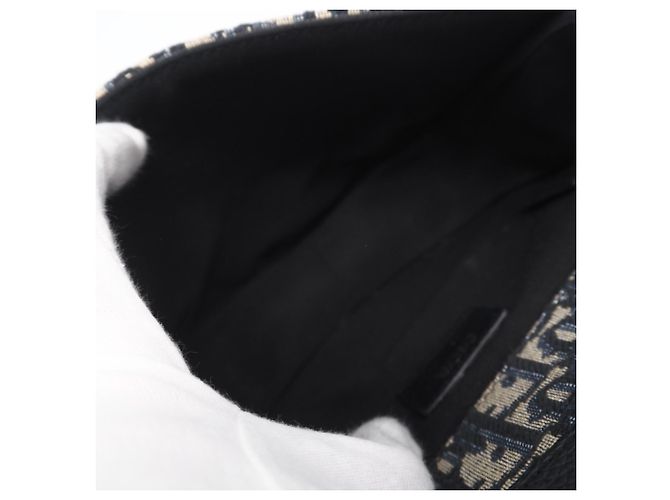 Mini Borsa Gallop Christian Dior Marrone Blu navy - vista 15