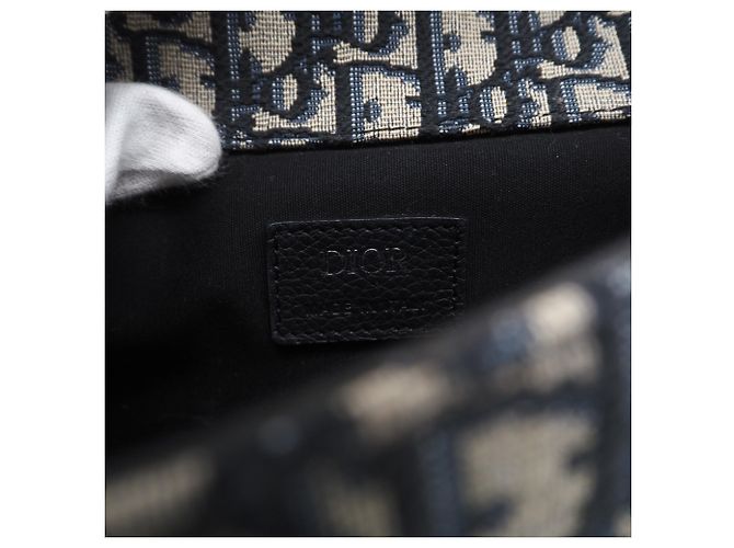 Mini Borsa Gallop Christian Dior Marrone Blu navy - vista 17