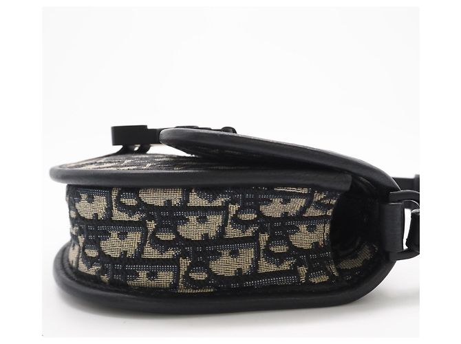 Mini Borsa Gallop Christian Dior Marrone Blu navy - vista 5
