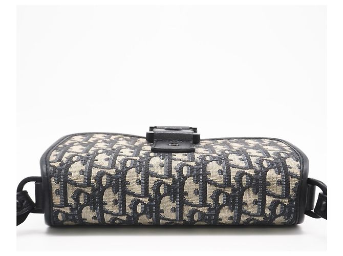 Mini Borsa Gallop Christian Dior Marrone Blu navy - vista 7