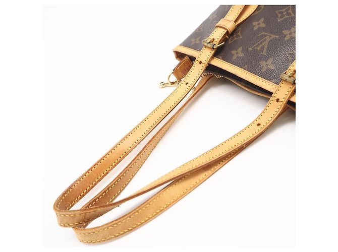 Bucket Borsa a secchiello PM in tela Monogram Louis Vuitton Marrone - vue 11