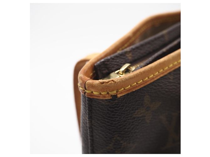 Bucket Borsa a secchiello PM in tela Monogram Louis Vuitton Marrone - vue 14