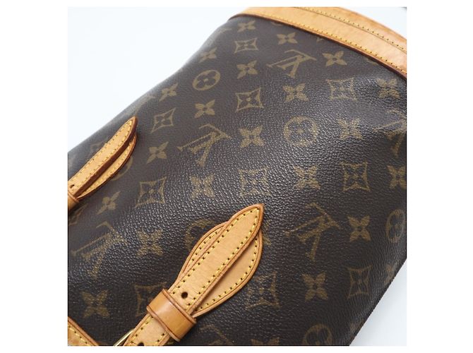 Bucket Borsa a secchiello PM in tela Monogram Louis Vuitton Marrone - vue 3