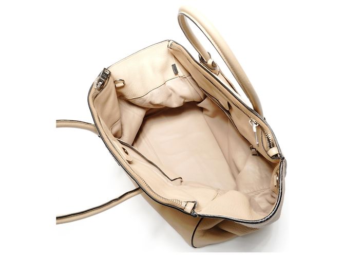 Beige Leder 2-Wege Tote Bag von Prada - Ansicht 11