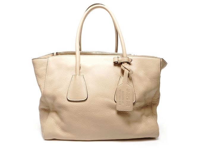 Beige Leder 2-Wege Tote Bag von Prada - Ansicht 2