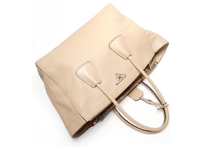 Beige Leder 2-Wege Tote Bag von Prada - Ansicht 8