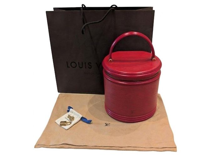 Cannes Beauty Case in Pelle Epi Louis Vuitton Rosso - vista 2