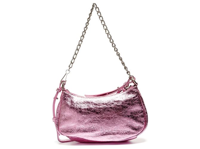 Borsa a Spalla Mini Le Cagole di Balenciaga Rosa Metallico - vista 2