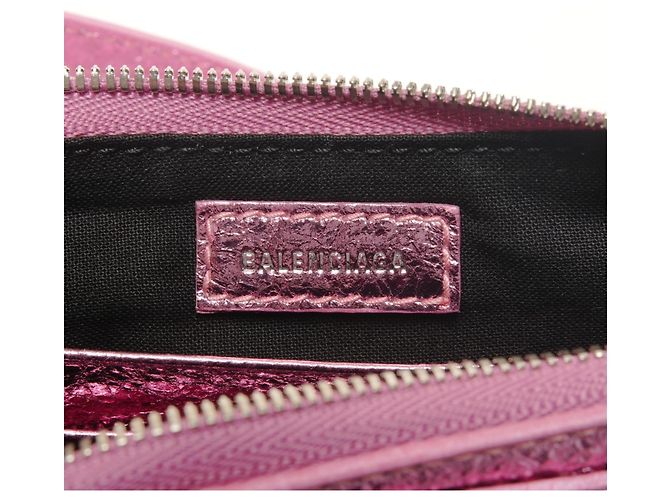 Borsa a Spalla Mini Le Cagole di Balenciaga Rosa Metallico - vista 9