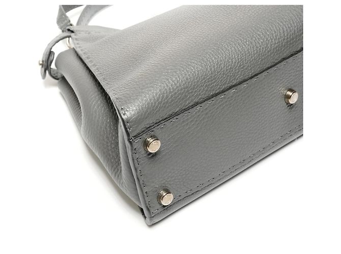 Fendi Peekaboo graue Lederhandtasche Braun - Ansicht 5
