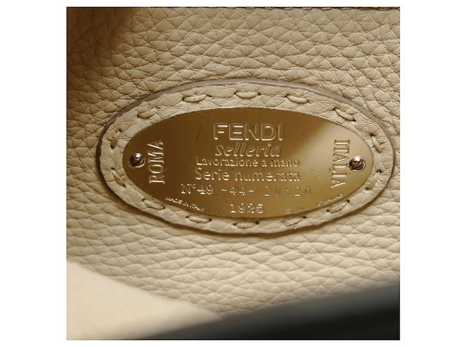 Fendi Peekaboo graue Lederhandtasche Braun - Ansicht 9