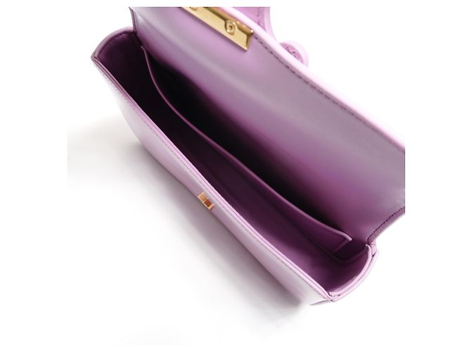 Céline Borsa a spalla Celine Triomphe in pelle di vitello rosa - vista 11