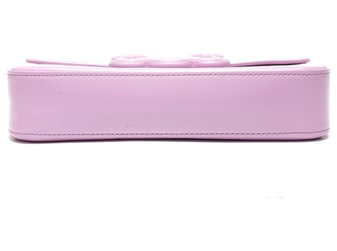 Céline Borsa a spalla Celine Triomphe in pelle di vitello rosa - vista 7