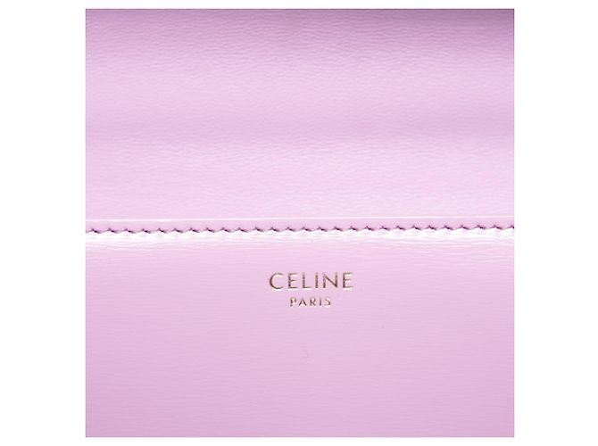 Céline Borsa a spalla Celine Triomphe in pelle di vitello rosa - vista 9
