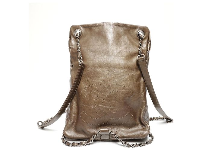 Chanel Lammnappa Matelassé Rucksack in Khaki - Ansicht 2