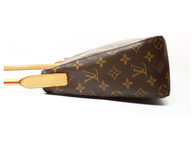 Borsa a Spalla Louis Vuitton Monogram Looping MM Marrone - vista 3