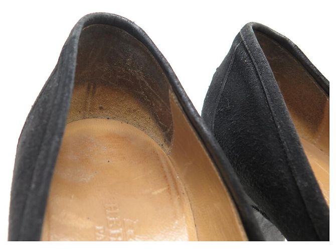Hermès HERMES CHAINE 36 SCHWARZE SAMT-PUMPS - Ansicht 10