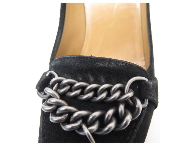 Hermès HERMES CHAINE 36 SCHWARZE SAMT-PUMPS - Ansicht 11