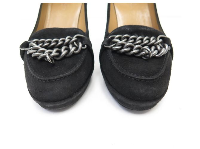 Hermès HERMES CHAINE 36 SCHWARZE SAMT-PUMPS - Ansicht 4