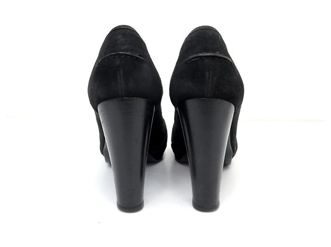 Hermès HERMES CHAINE 36 SCHWARZE SAMT-PUMPS - Ansicht 5