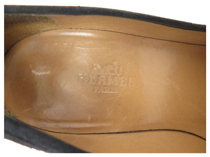 Hermès HERMES CHAINE 36 SCHWARZE SAMT-PUMPS - Ansicht 9