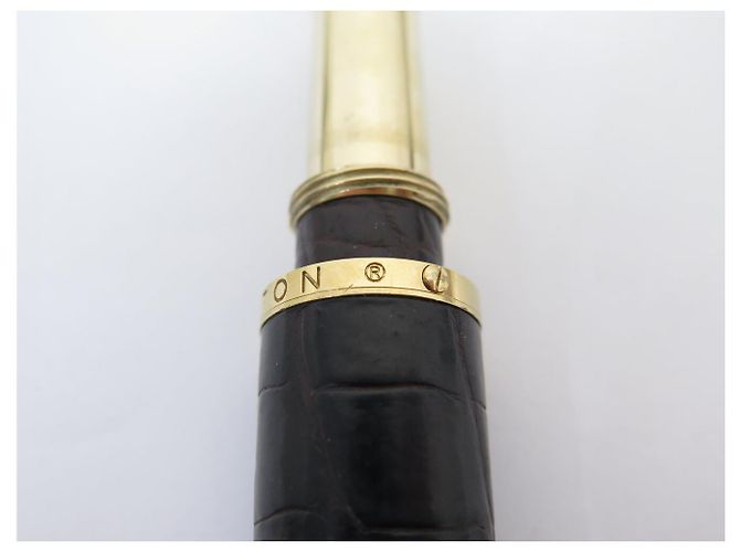 PLUMA LOUIS VUITTON CARGO N73260 EN CUERO DE COCODRILO MARRÓN Castaño - vista 8