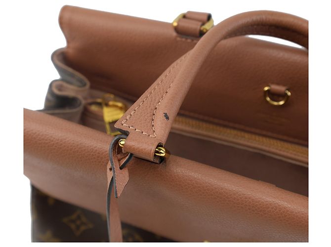 Louis Vuitton Venus Monogram Top Handle Bag in Brown Coated Canvas Red - view 12