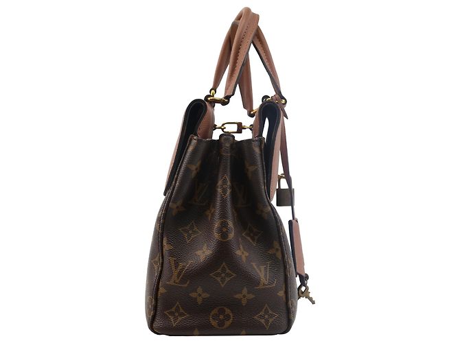Louis Vuitton Venus Monogram Top Handle Bag in Brown Coated Canvas Red - view 2