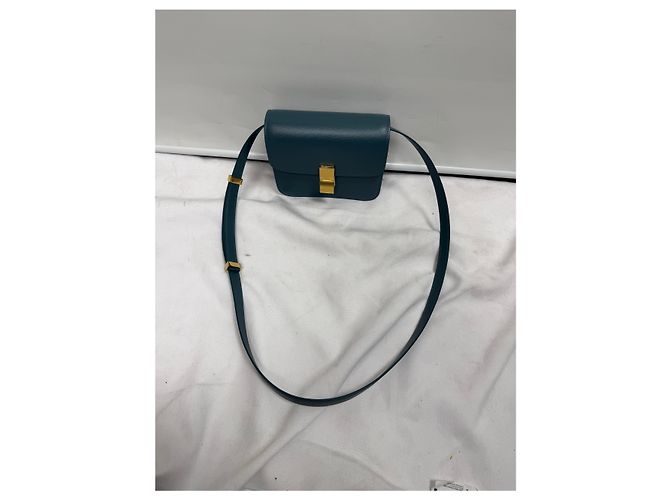 Céline Borsa Teen Box in pelle liscia verde di Celine - vista 14