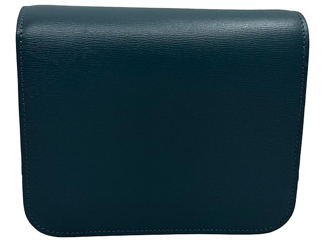 Céline Borsa Teen Box in pelle liscia verde di Celine - vista 3
