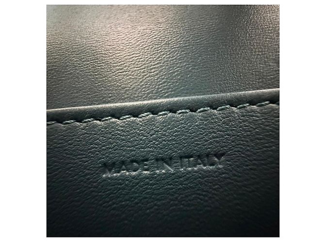 Céline Borsa Teen Box in pelle liscia verde di Celine - vista 5